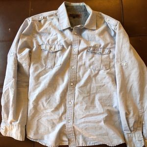 Light blue PD&C men’s button down shirt